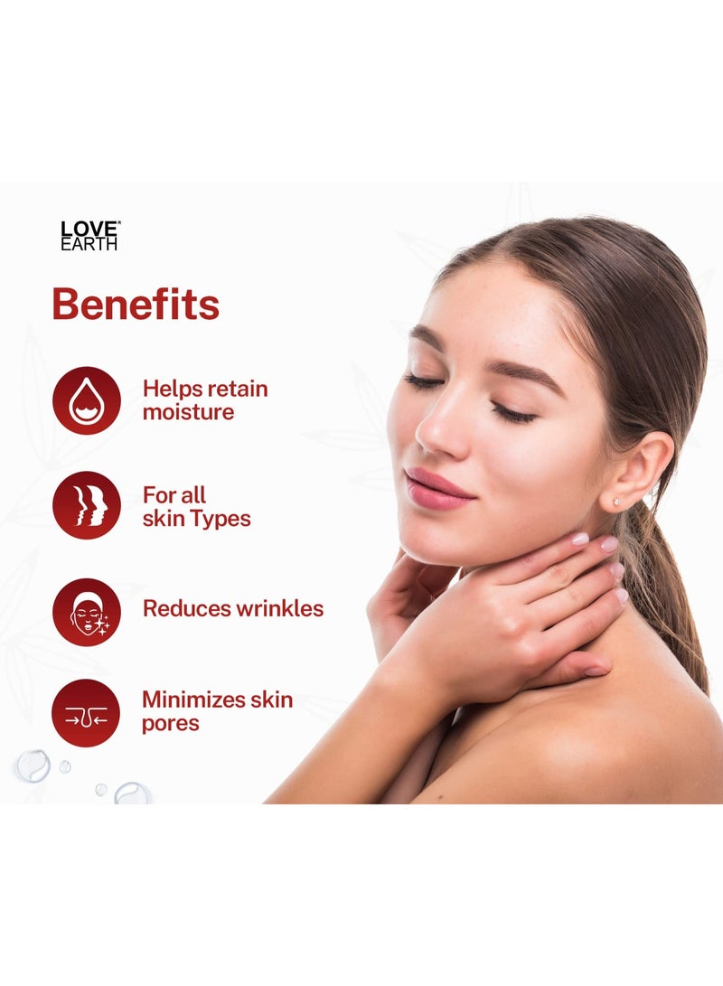 Love Earth Hyaluronic Acid Toner with Grape seed extract and Hyaluronic Acid for Wrinkle Free, Smooth and Glowing Skin 100ml - Image 4