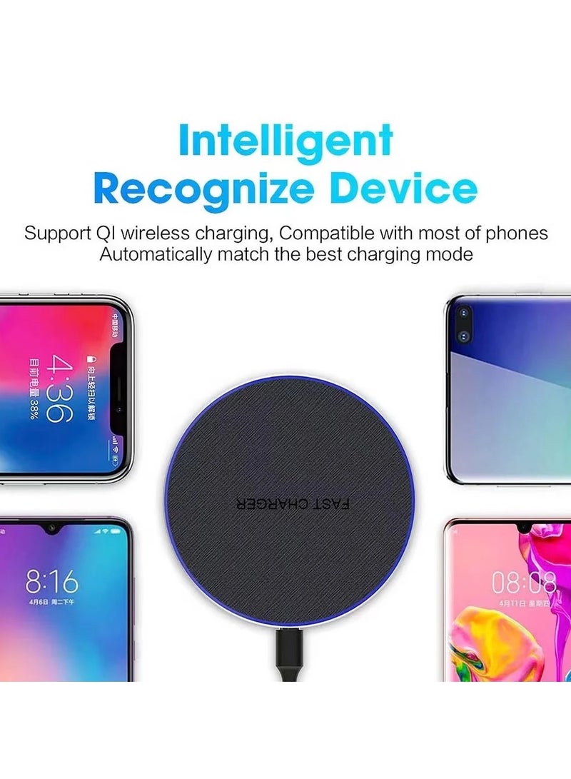 general Wireless Charger Fast Charging For Mobile Phones Silver  Color For iPhone 11 12  13  14  15  Promax  X  Samsung and Xiaomi - Image 5