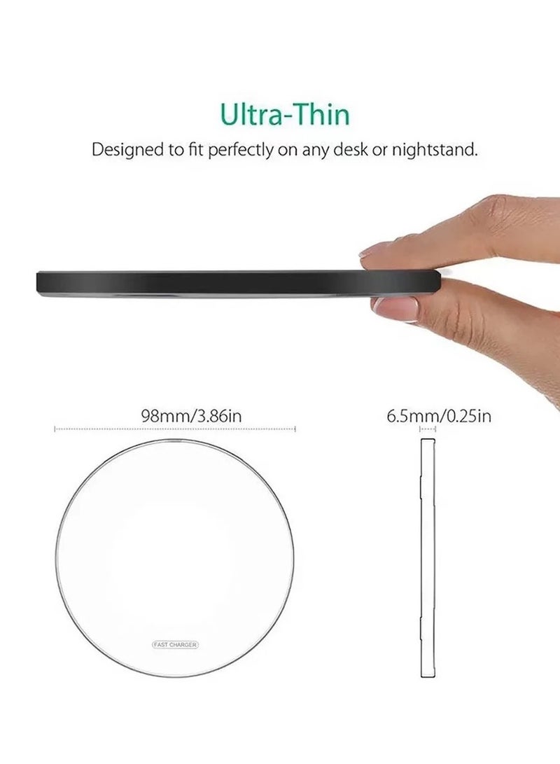 general Wireless Charger Fast Charging For Mobile Phones Silver  Color For iPhone 11 12  13  14  15  Promax  X  Samsung and Xiaomi - Image 3