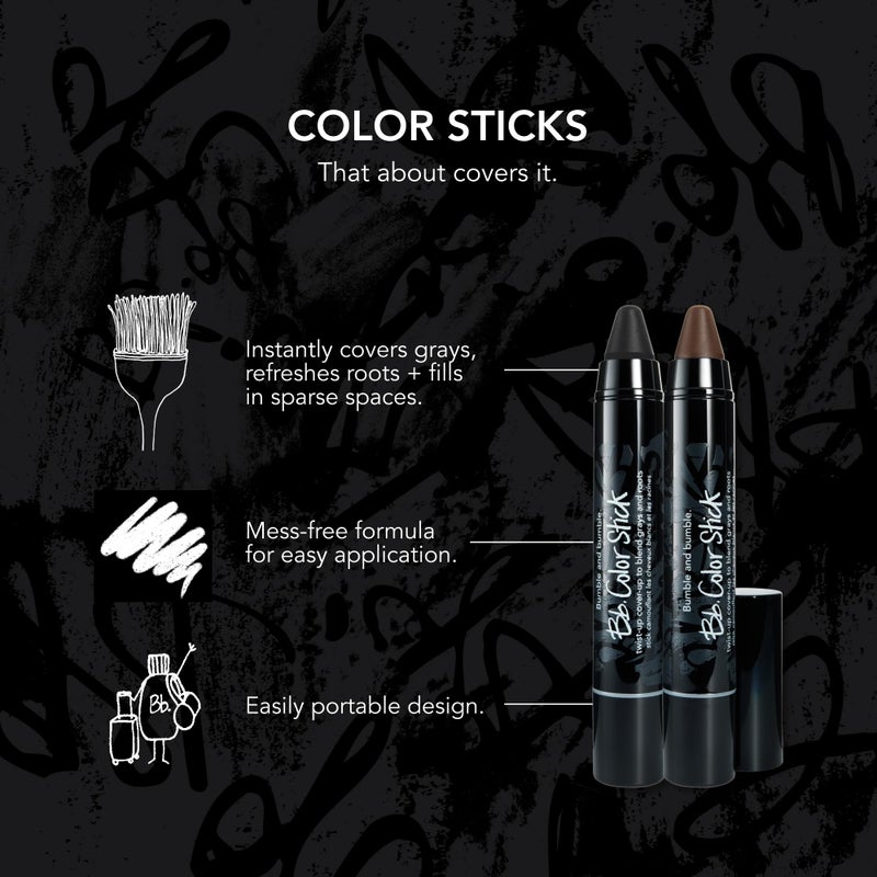 Bumble and bumble. Color Stick Gray Hair + Root Cover Up in Natural Brown + Black Shades Touch Up Stick, Brown, 1 Count - Image 3
