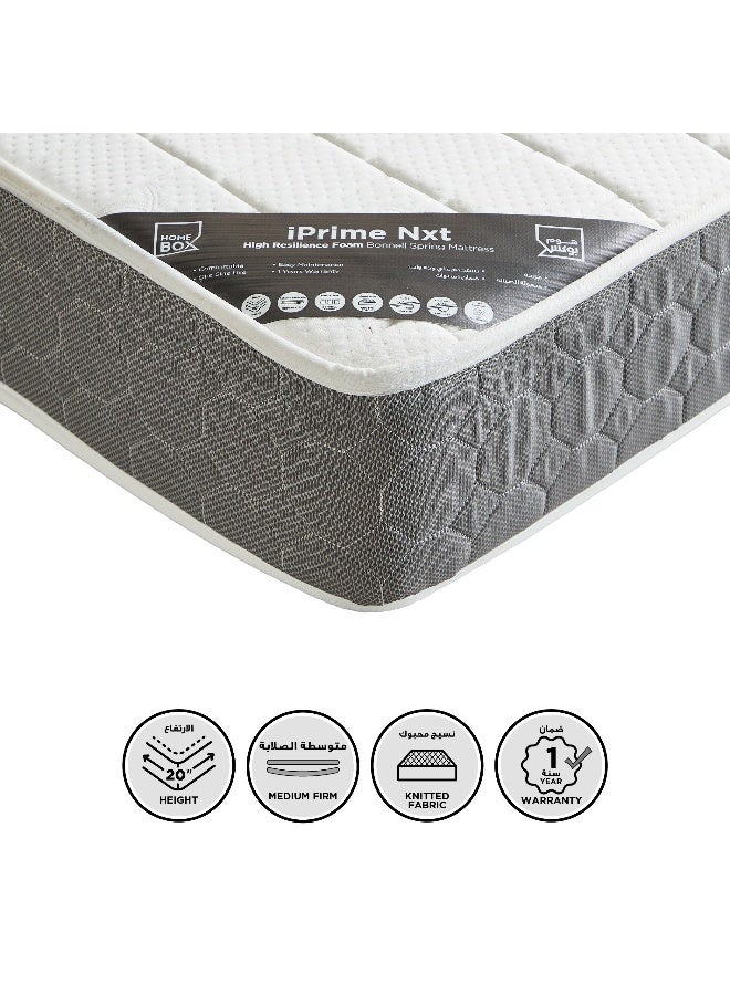Home Box iPrime Nxt High Resilience Bonnell Spring Queen Mattress - 140x200x20 cm - Image 1