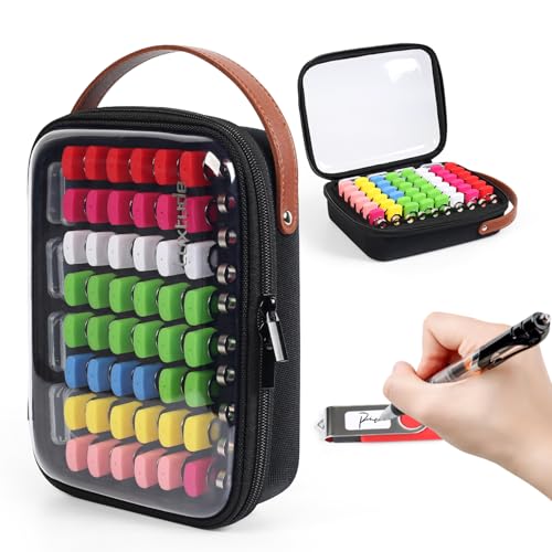 Luxtude Clear Flash Drive Case with Labels Hard USB Case Organizer USB Storage Box Holds 58 Drives 8 SD Cards Thumb Storage Holder Flash Drives Holder for Samsung Sandisk Memory Stick - Image 1
