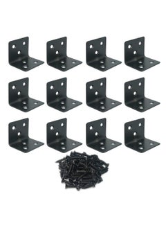 Generic Alamic Corner Brace Stainless Steel Shelf Support Brackets 38 x 30 x 30mm Right Angle L Shape Bracket for Furniture Wood Cabinets Shelves, 12 Pack  - Image 1