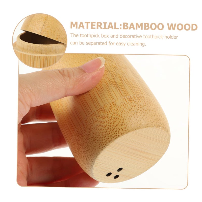 Reusable Toothpick Holder with Three Dispenser Practical Pegwood Storage Box for Kitchen Dining - Image 4