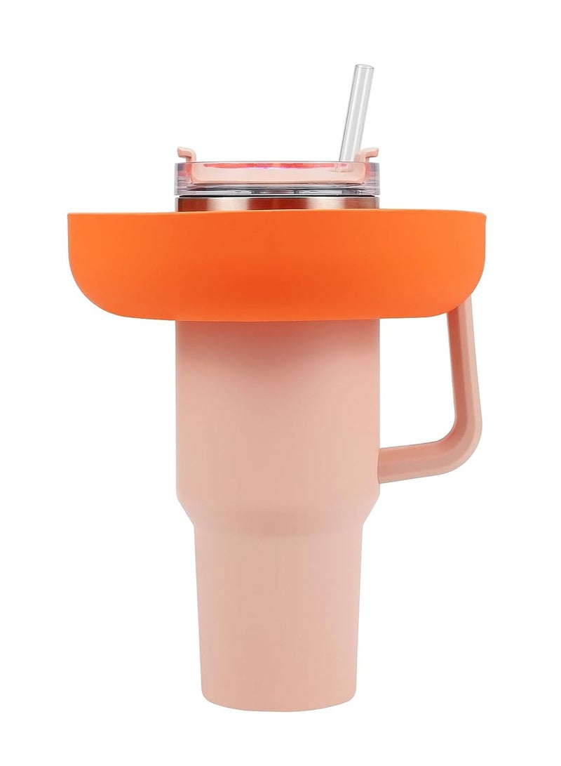 Snack Bowl for Stanley 40 oz Tumbler, Snack Tray, Reusable Snack Ring for Stanley Insulated Cup Accessories (Orange)  - Image 2