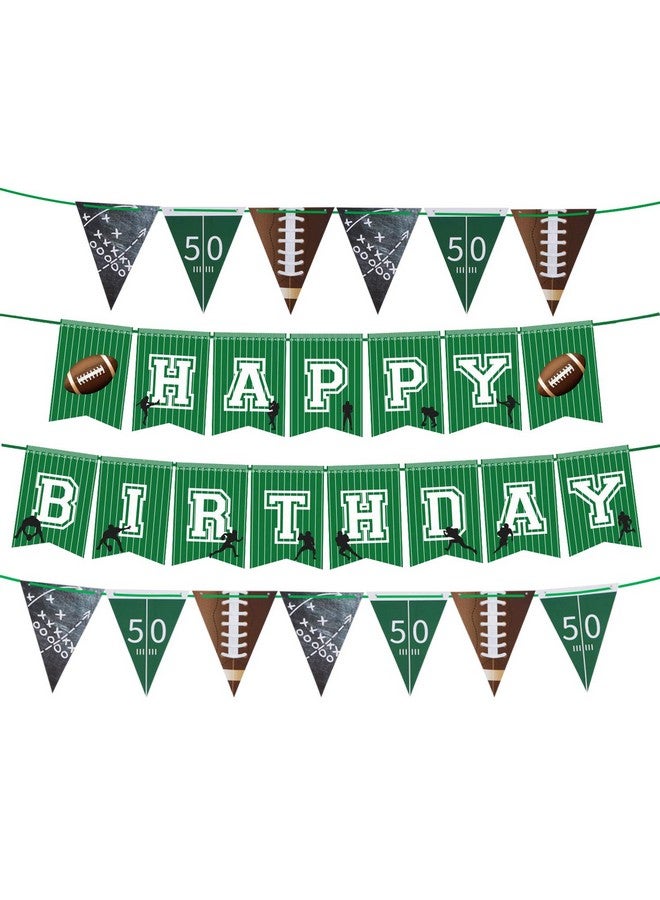 JOLLYSTYLE 4Pcs Football Party Supplies Birthday Banner Sports/Football Themed First Birthday Party Decorations Favors - Image 1