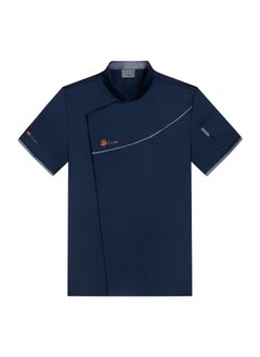 NIBEMINENT Chef Overalls Short Sleeve Men's Hotel High-End Restaurant Ding Room Breathable Summer Chef Tooling Baker Work Clothes  - Image 1