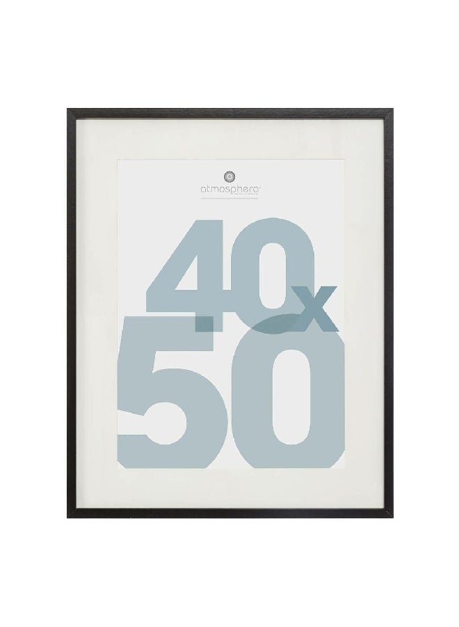 اتموسفيرا مانو إطار صور خشبي لسطح الطاولة مستطيل الشكل أسود 40 × 50 سم 162356A - Image 1