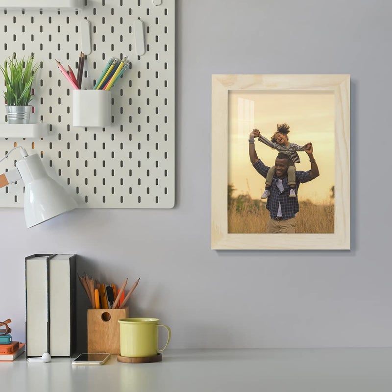 Renditions Gallery عمليات الترحيل 6 × 8 بوصة ، إطار صورة الخشب الصلب عالي الدقة الزجاج والكريمة الحديثة ذات الطراز الحديث الملونة للجدار والطاولة صورة Palo Santo Wood Grain Frame - Image 3
