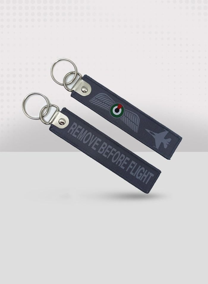 Fighter Gifts F 16 Uae Wings Grey Fabric Keychain
