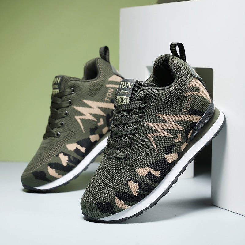 Women's Camouflage Flyknit Height-Increase Running Shoes - Image 1