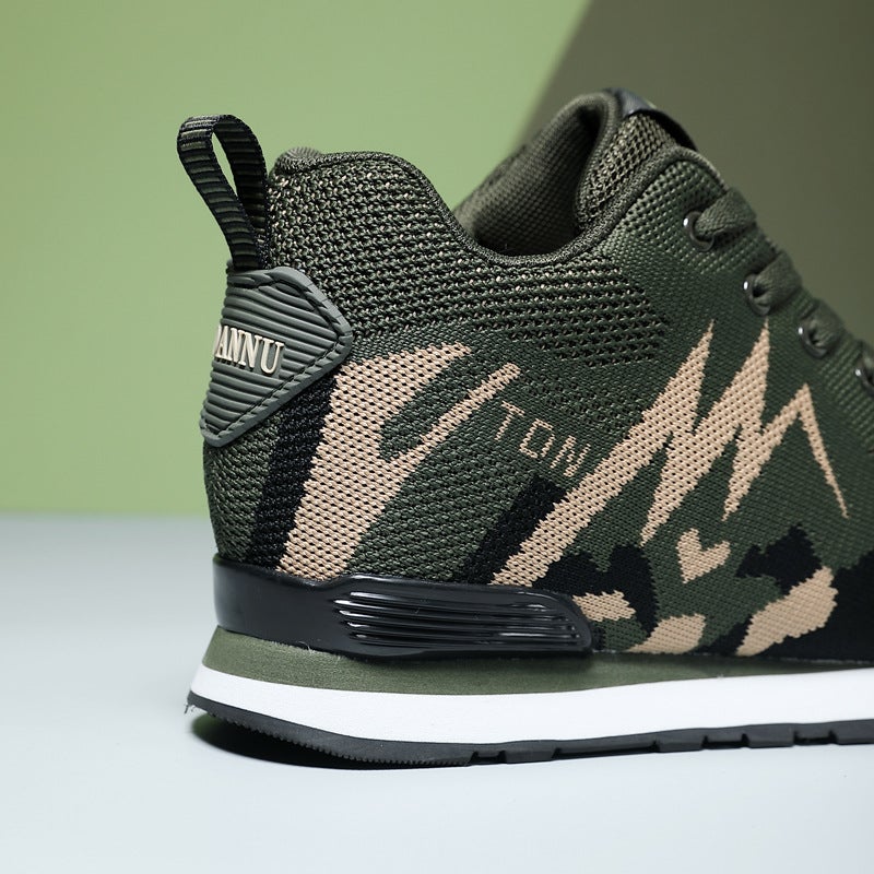 Women's Camouflage Flyknit Height-Increase Running Shoes - Image 3