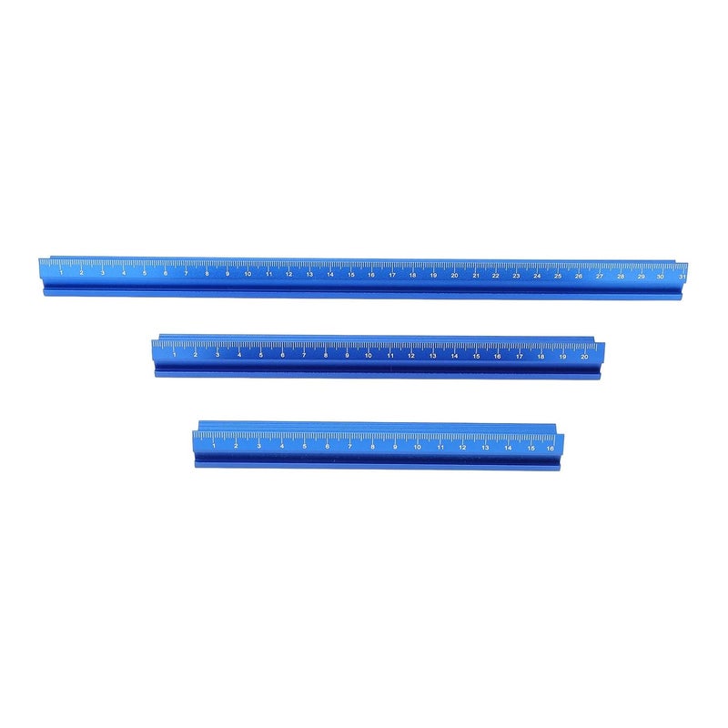 3PCS Woodworking Ruler Set Aluminum Alloy V Shaped Corner Measuring Tool with Engraved Markings - Image 5