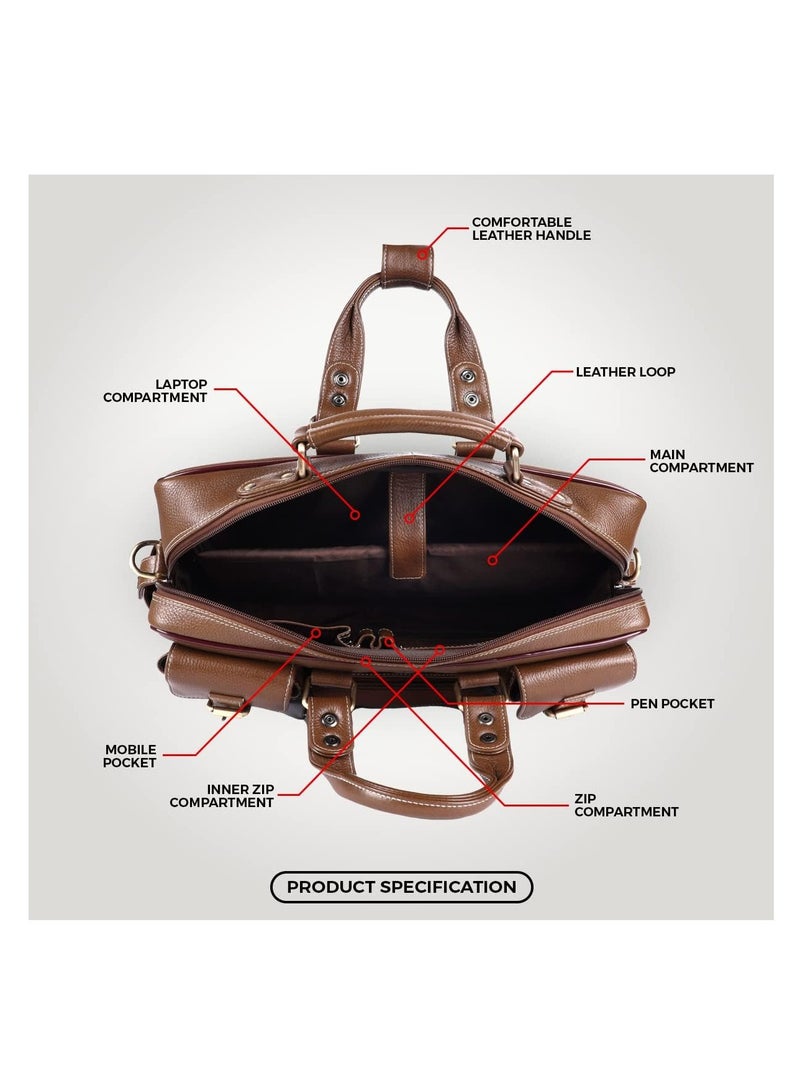 هاموندز فلاي كاتشر حقيبة رسول جلدية فاخرة للابتوب مقاس . بوصة - Image 3