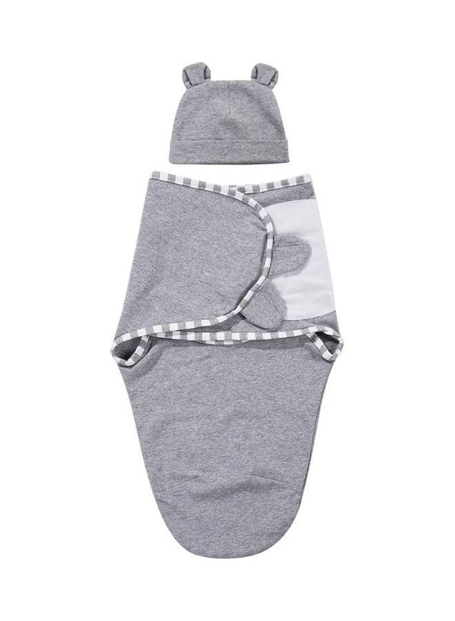 2-Piece Newborn Baby's Swaddling and Hat Set  - Image 1