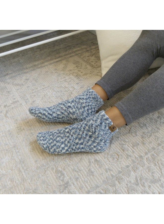 Bearpaw Ladies 6 Pair Pack Cozy Super Soft Warm Lounge Socks Multi Color Patterned Ankle and Low Cut Packs, Faded Denim - Image 3