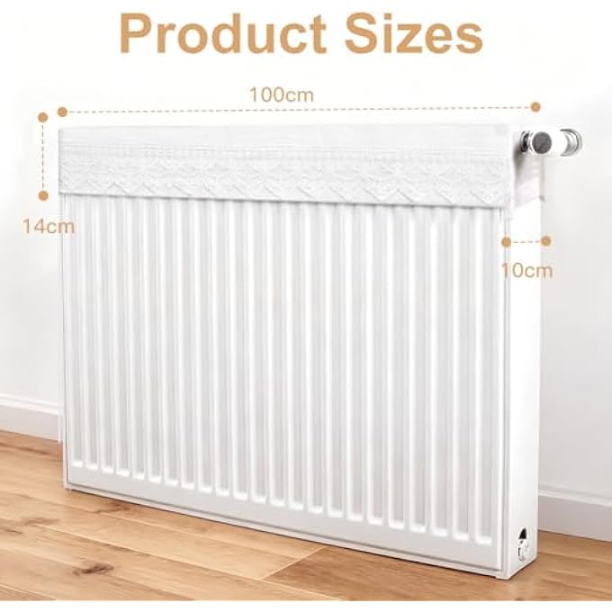 RADIATOR COVER, DECORATIVE DUST PROTECTION, HEATING COVER, BREATHABLE FABRIC, RADIATOR COVER FOR BLOCKING DUST AND DIRT (WHITE) - Image 3