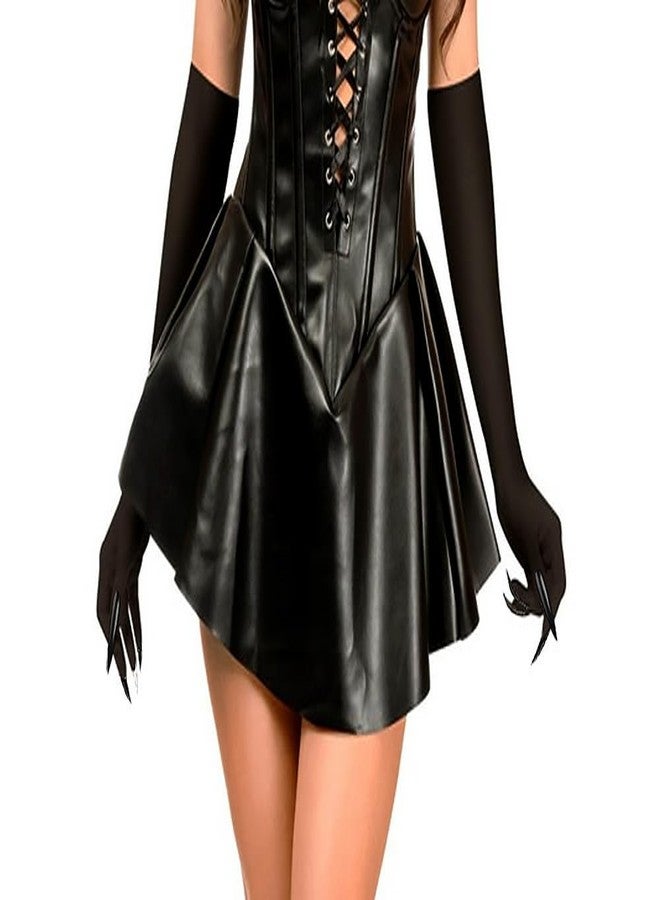 أوليفان قفازات أوليفان بمخالب قطة، إكسسوارات أزياء سوداء للنساء، قفازات طويلة الأظافر/المخالب، قفازات حيوانية مشاغبة للهالوين (أسود) - Image 3