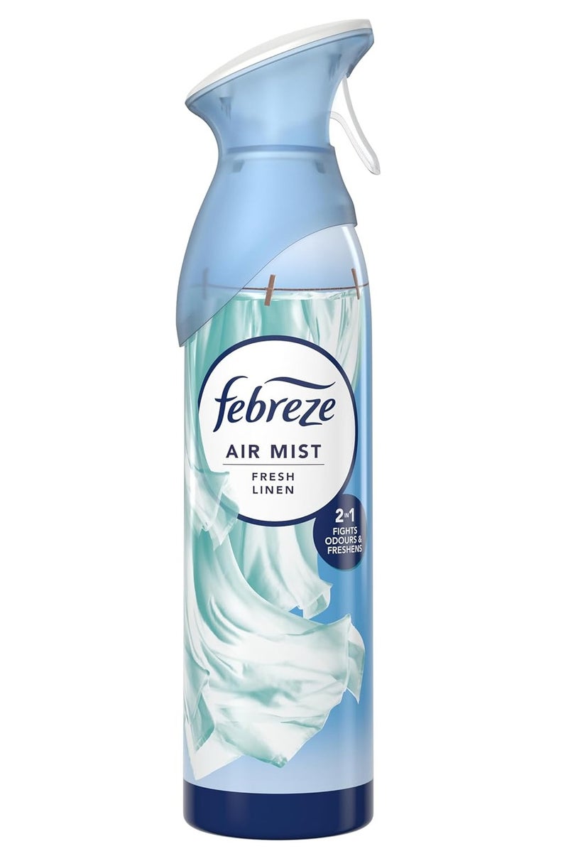 Air Mist Fresh Linen Scent, 2 In 1 Fights Odours & Freshens,185ml