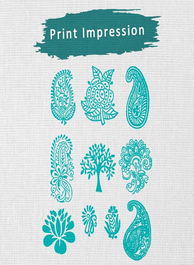 TwoGrams Wooden Stamp Block, Printing Stamp Design Set | Block for Printing Saree Border | Dresses, Craft Card Making, Scrapbook, Clay Pottery | Set of 10 - Image 3