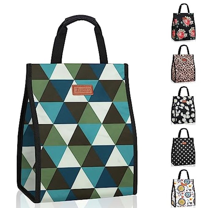 Lunch Bags for Women Insulated Reusable Lunch Tote with Internal Pocket, Lunch Tote bag for WorkTriangle