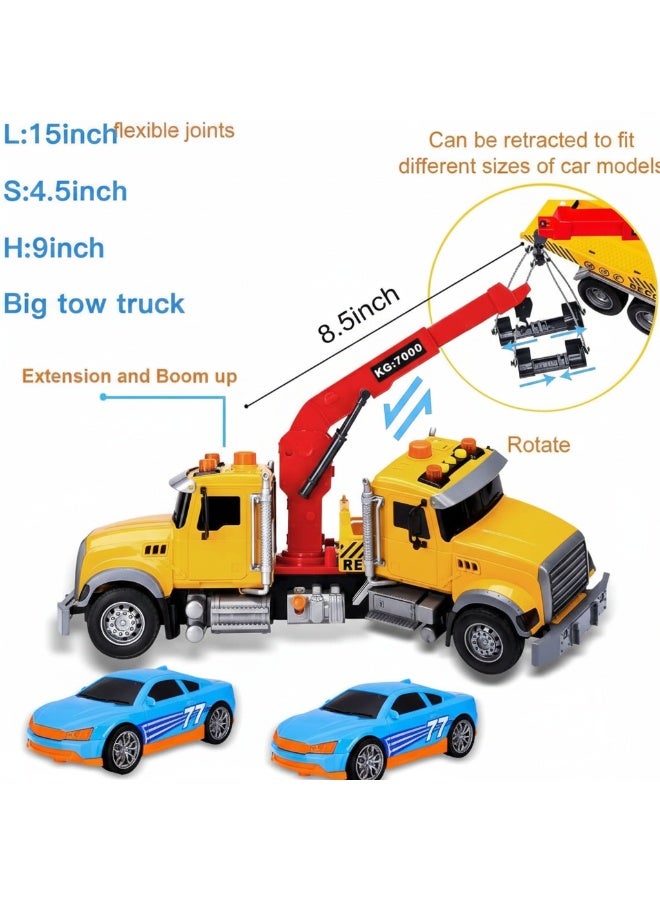 صورة العلامة 🚚 لعبة شاحنة سحب بمقياس 1:18 للأولاد - شاحنة تعمل بالسحب للخلف مع أضواء وأصوات - مركبة سحب ثقيلة - للأعمار من 3 سنوات فما فوق - Image 3