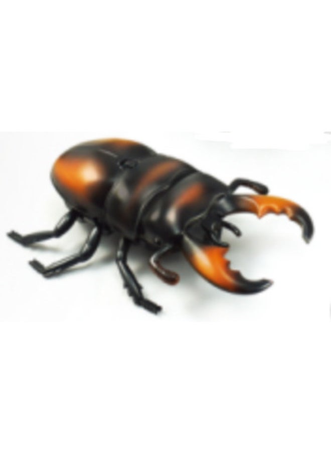 Explosions Strange Simulation Remote Control Animal Infrared Trick Remote Control Snake Remote Control Caterpillar Toy-Color:Beetle Orange  - Image 1