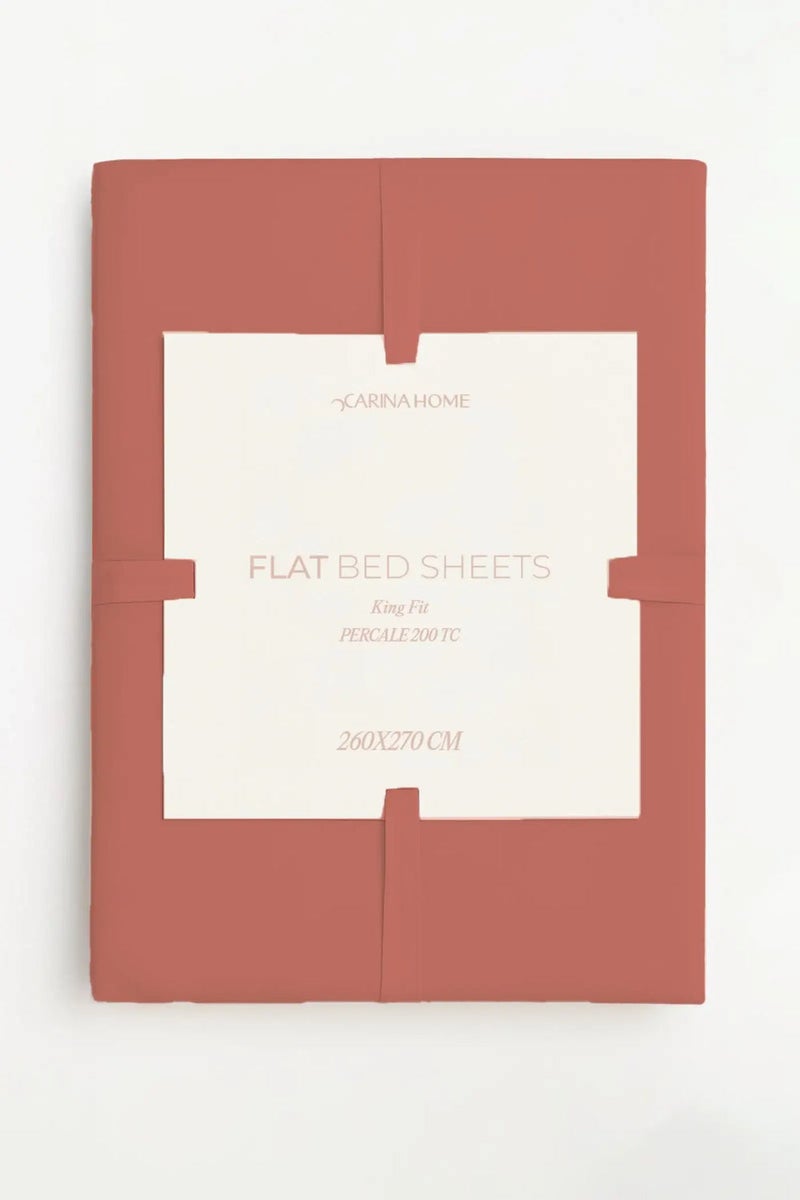 Carina Percale Flat King Bedsheet (TC200) - Image 1