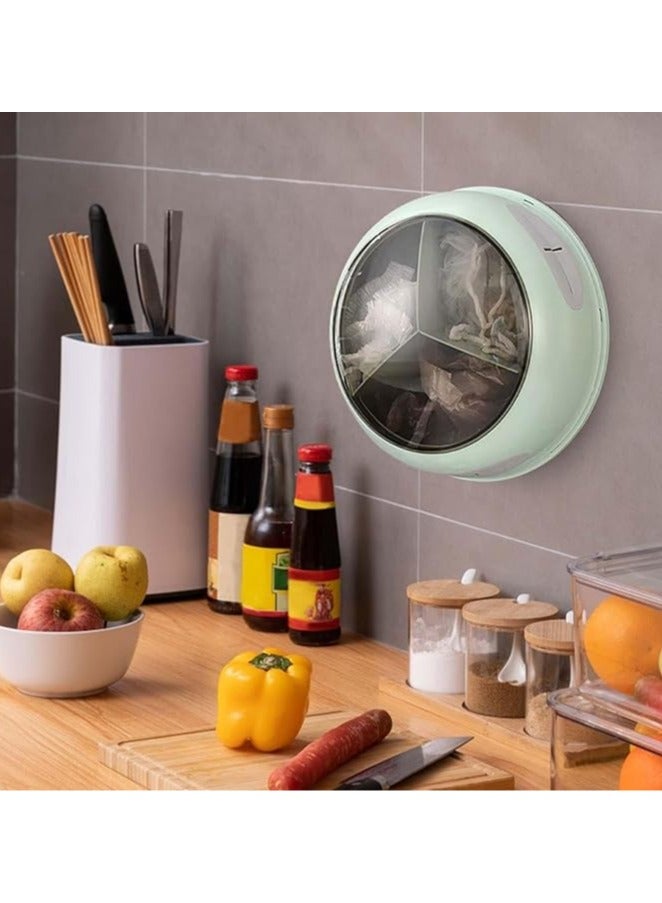 general Wall Mounted Trash Bag Holder, Wall Mounted Trash Bag Dispenser |Kitchen Wall Bag Dispenser, Glove Storage Box with Lid - Image 3