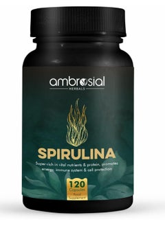 ambrosial Pack Of 1 Spirulina Capsules 500 Mg- 120 Capsules  - Image 1