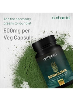 ambrosial Pack Of 1 Spirulina Capsules 500 Mg- 120 Capsules  - Image 3