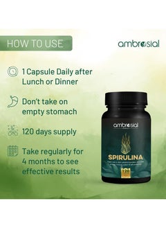 Pack Of 1 Spirulina Capsules 500 Mg- 120 Capsules - pzsku/ZD8A531412CA7D066407AZ/45/_/1718452375/e832845e-112d-41ba-8af6-92760ab980e6