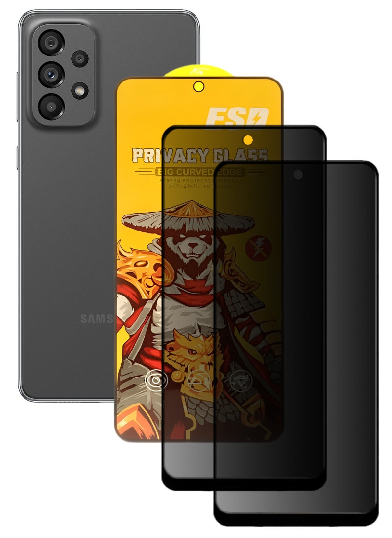 ESD 2 Pieces Tempered Dustproof Privacy Glass Screen Protector Compatible For Samsung Galaxy A72 - Image 1