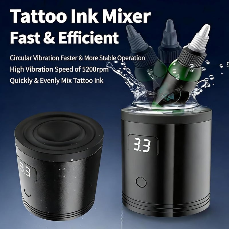 Vortex Mixer, Lab Shaker for Tattoo Ink & Pigment, 5200rpm, 1000mAh Battery Capacity, Ideal for Acrylic Paint, Nail Polish & Eyelash Adhesives - Image 4
