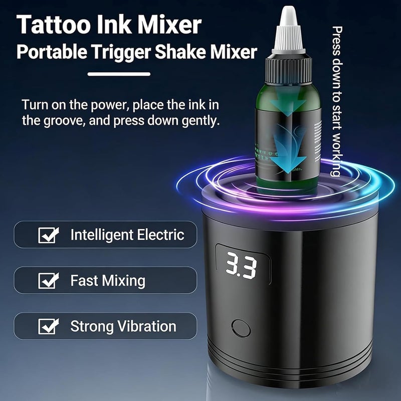 Vortex Mixer, Lab Shaker for Tattoo Ink & Pigment, 5200rpm, 1000mAh Battery Capacity, Ideal for Acrylic Paint, Nail Polish & Eyelash Adhesives - Image 2