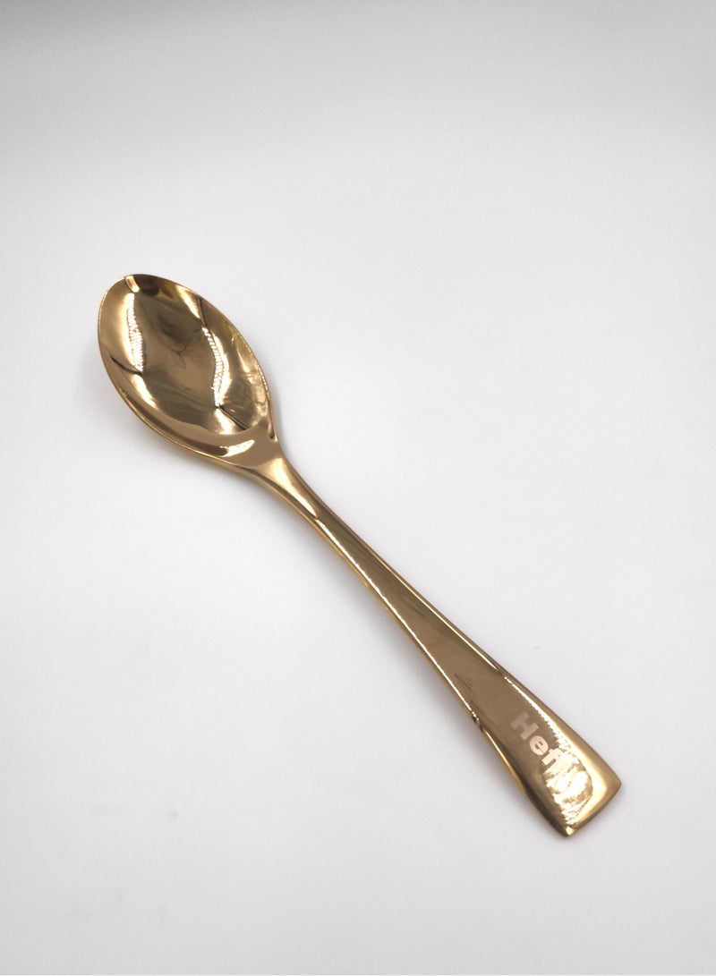 Heff Small Quenelle Spoon (Glossy Gold) - Image 2