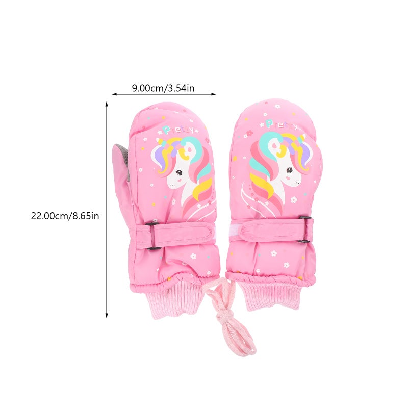 1 Pair of Children Warm Gloves Hand Protectors Winter Skiing Gloves - Image 4