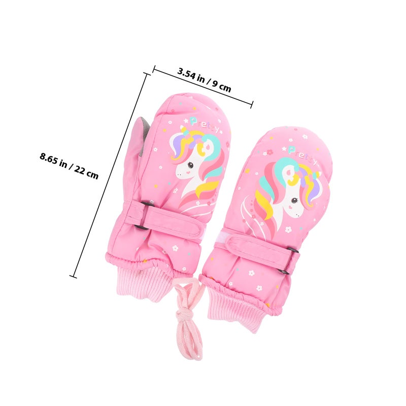 1 Pair of Children Warm Gloves Hand Protectors Winter Skiing Gloves - Image 2