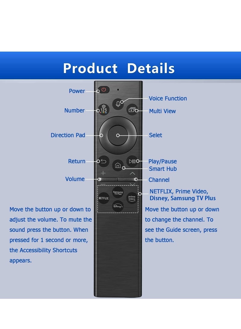 ELTRAZONE Replacement Remote Control BN59-01385A Support Voice Control for Samsung Smart TVs Compatible with Neo Q LED The Frame Crystal UHD Series with battery - Image 5