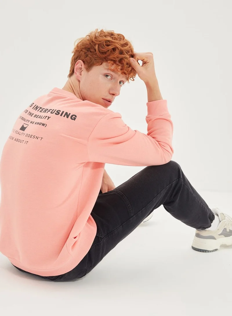 trendyol Chest Graphic Sweatshirt