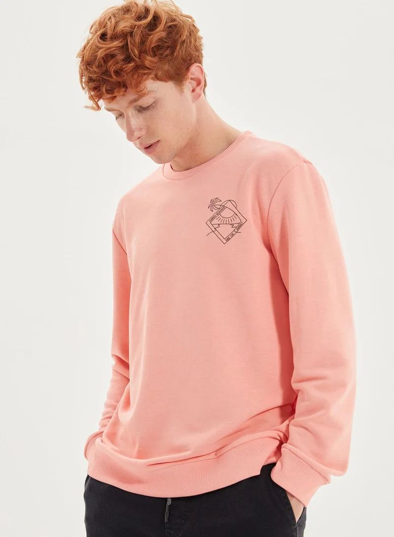 trendyol Chest Graphic Sweatshirt