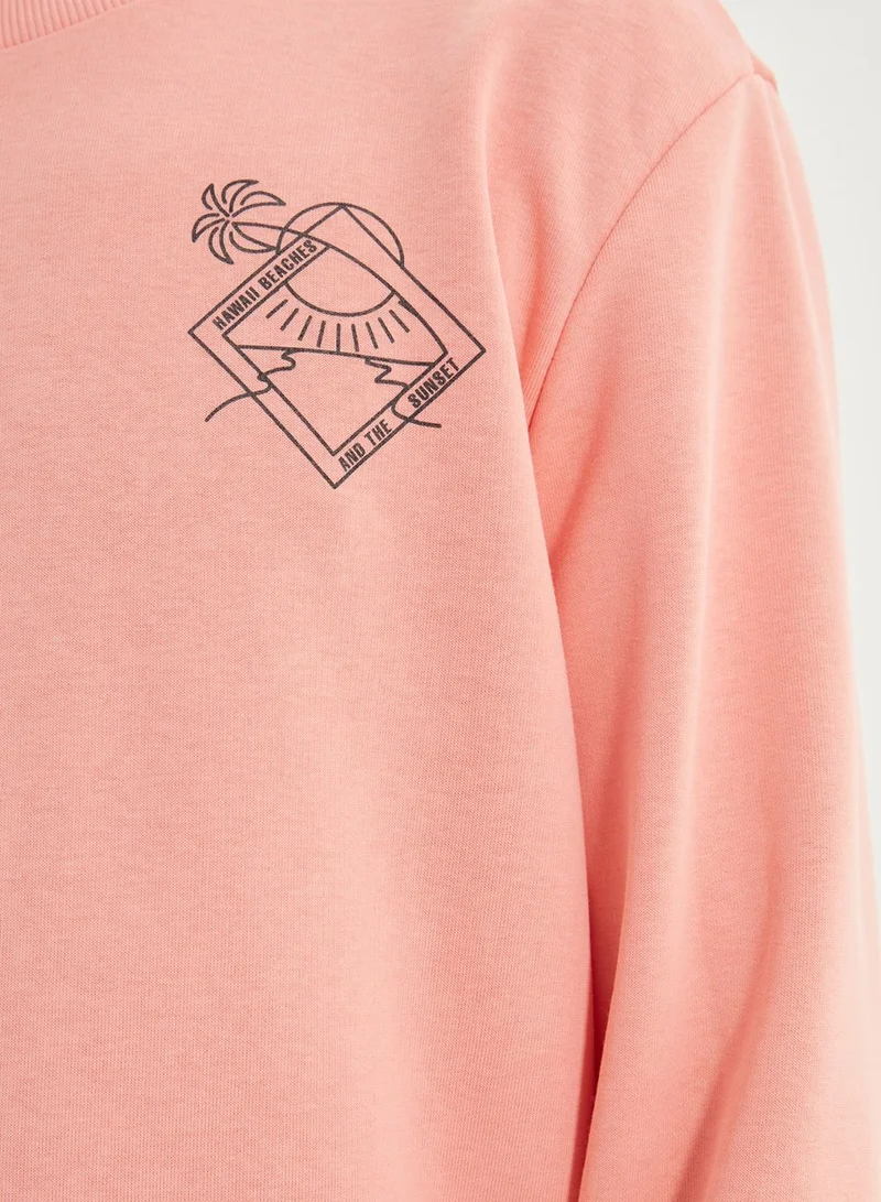 trendyol Chest Graphic Sweatshirt