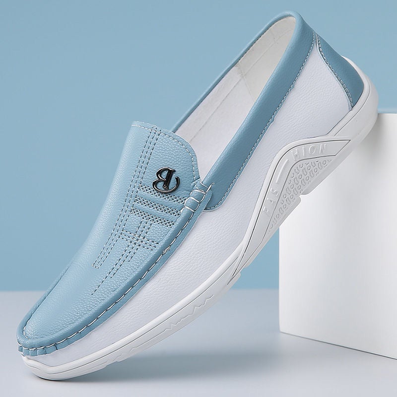 2025 Spring New Casual Men'S Shoes Bean Shoes Lazy Soft Youth A Pedal Driving Shoes A Generation Of Hair - Image 2