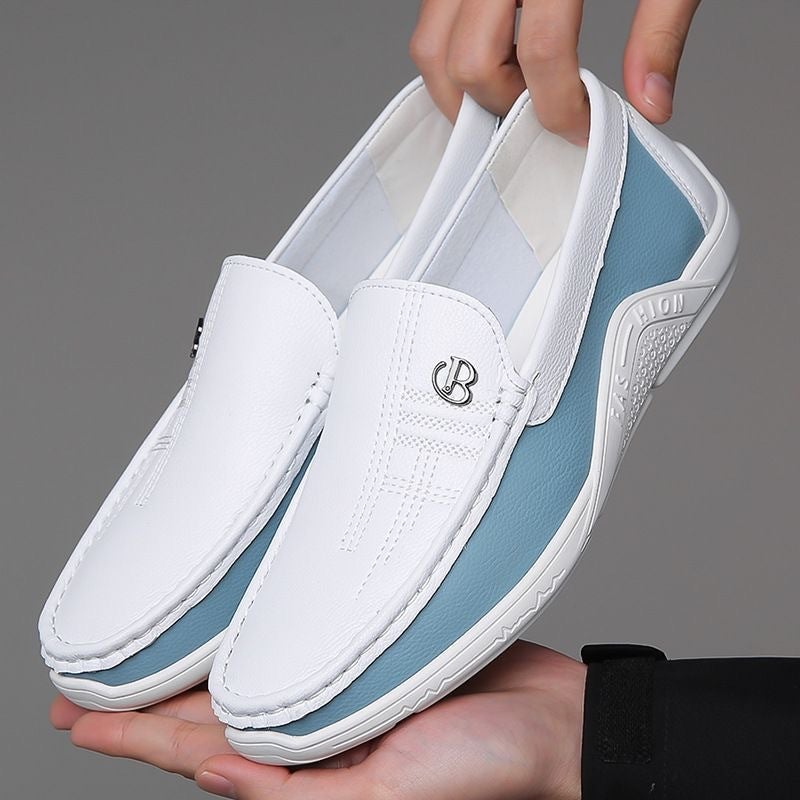 2025 Spring New Casual Men'S Shoes Bean Shoes Lazy Soft Youth A Pedal Driving Shoes A Generation Of Hair - Image 5