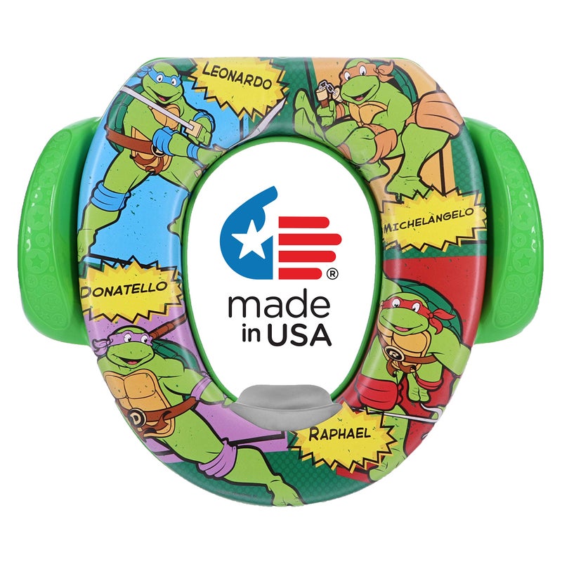 Nickelodeon TMNT â€œComicâ€œ Soft Potty Seat and Potty Training Seat - Soft Cushion, Baby Potty Training, Safe, Easy to Clean - Image 1