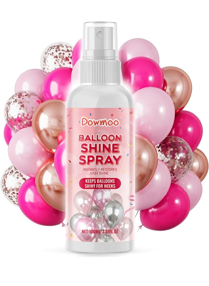 Dowmoo Balloon Shine Spray 3.38 fl.oz for Latex Balloons,Long-lasting Balloon Spray Shine for Instantly Restores High Shine,Maintains Balloons Shine for Weeks,Perfect for Party Décor,Events,Fragrance-free and Easy Application - Image 1