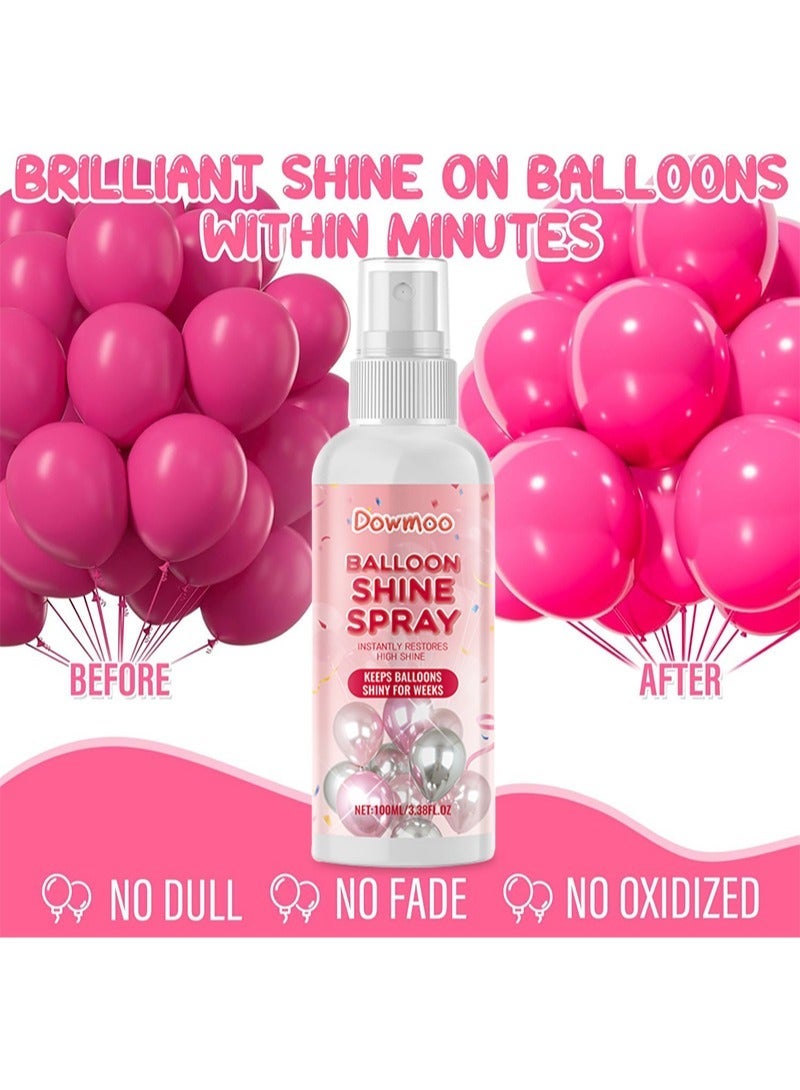 Dowmoo Balloon Shine Spray 3.38 fl.oz for Latex Balloons,Long-lasting Balloon Spray Shine for Instantly Restores High Shine,Maintains Balloons Shine for Weeks,Perfect for Party Décor,Events,Fragrance-free and Easy Application - Image 4