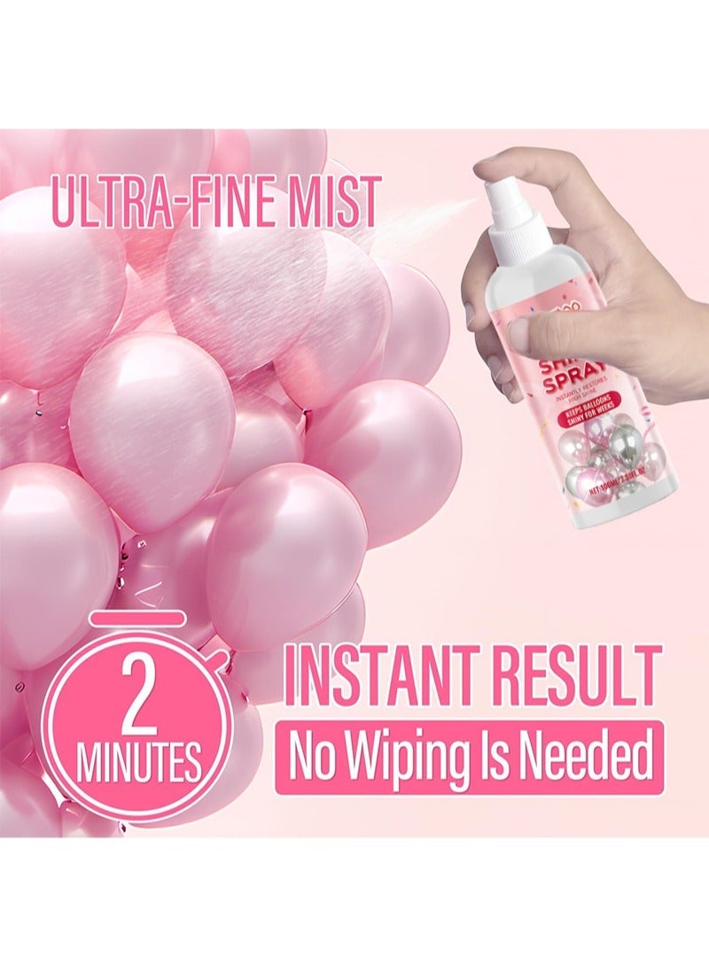 Dowmoo Balloon Shine Spray 3.38 fl.oz for Latex Balloons,Long-lasting Balloon Spray Shine for Instantly Restores High Shine,Maintains Balloons Shine for Weeks,Perfect for Party Décor,Events,Fragrance-free and Easy Application - Image 2