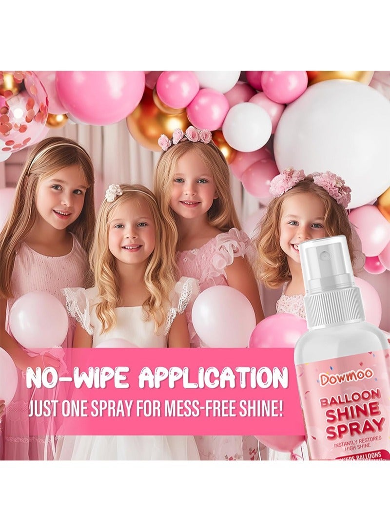 Dowmoo Balloon Shine Spray 3.38 fl.oz for Latex Balloons,Long-lasting Balloon Spray Shine for Instantly Restores High Shine,Maintains Balloons Shine for Weeks,Perfect for Party Décor,Events,Fragrance-free and Easy Application - Image 3