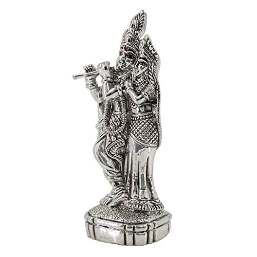 MAA SILVER Pure Silver Radha Krishna Murti/Idol Beautiful Symbol of Love & Trust Perfect for Pooja/Puja & Gifting Use (999 Purity)(33 Grams) - Image 4